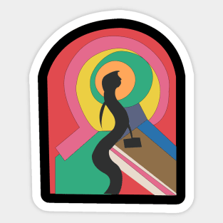 strange dream art Sticker